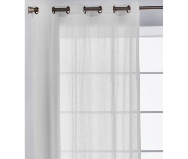 Cortina con ojales lisa blanco optico naturals 200 x 260 cm