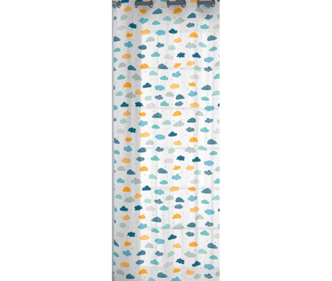 Cortina con ojales nubes cool kids 140x260 cm