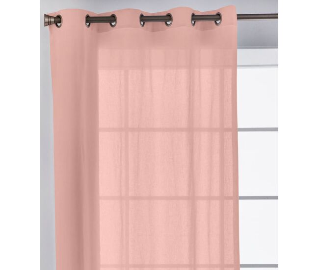 Cortina con ojales lisa ftr 8 rosa naturals 200 x 260 cm