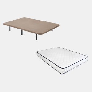 Base de Cama Estofada 105CM + Colchão Básico 105cm